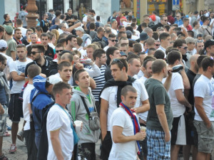 Chorvatští fanoušci mají za sebou pochod Libercem