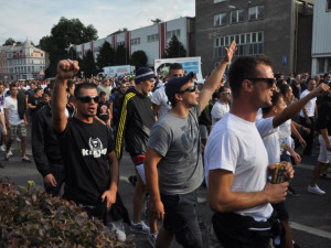 Chorvatští fanoušci mají za sebou pochod Libercem