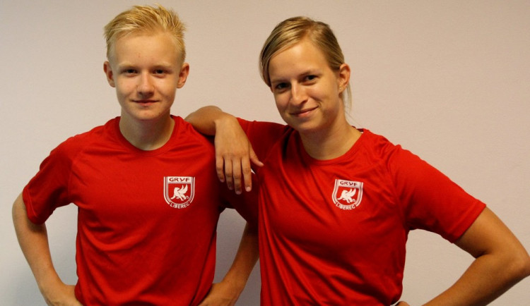 Matěj Říha s trenérkou Terezou Matějkovou. Foto: Gryf
