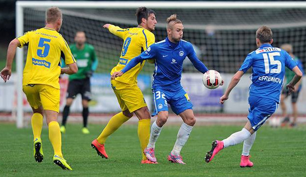 Slovan se na vyřazení Varnsdorfu nadřel. Rozhodly penalty. Foto. Jaroslav Appeltauer
