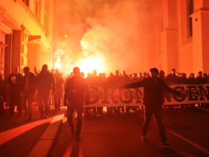 Holandské fanoušky rozdráždila vlajka Slovanu. V ulicích byl jinak klid