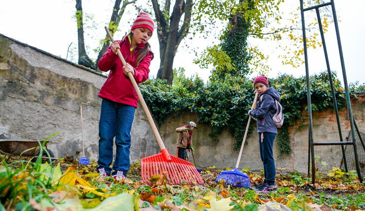 Dobrovolníci se pustili do úklidu zanedbaného pozemku v Komenského ulici