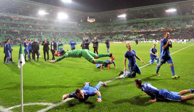 Radost fotbalistů Slovanu