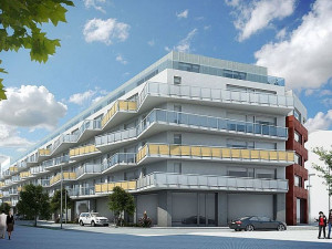 Vizualizace bytového domu.