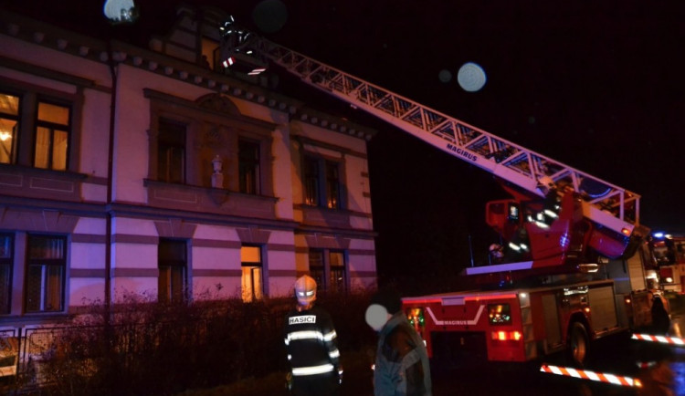 Požár ubytovny v Kociánově ulici.