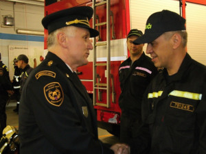 Liberečtí hasiči se v úterý loučili s kolegou. Na stanici strávil třicet let, teď odsloužil poslední směnu