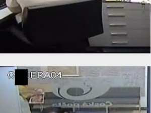 Pachatel (bez čepice) společně se svědkem události nebo svým známým (v kšiltovce)