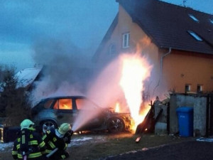 Požár ve Strakonické ulici v Liberci