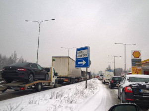 Situace před tunelem v Liberci.