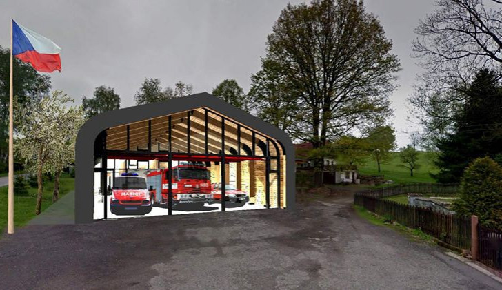Takhle by mohla vypadat nová zbrojnice v Krásné Studánce
