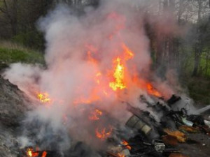 V Hejnicích hořela skládka odpadu