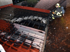 Požár přístřešku v Liberci