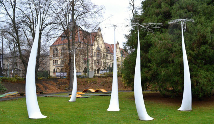 Motýli z roku 1969 od Jiřího Nováka ve Vítězné ulici.