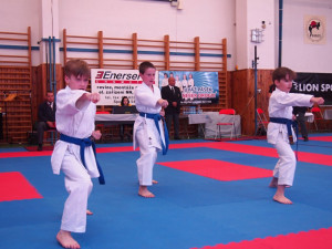 Vítězný kata tým ve složení Filip Flajšinger, David Vedral a Ondřej Filip