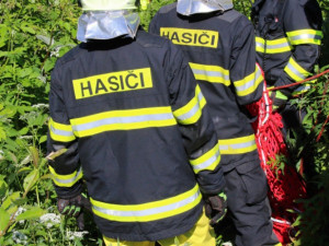 Hasiči zachraňovali srnce, který spadl do jímky