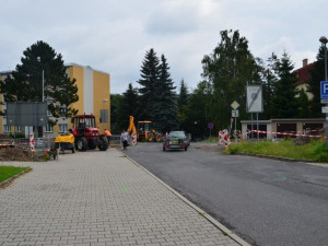 Hlavní vjezd do jablonecké nemocnice bude asi měsíc uzavřený