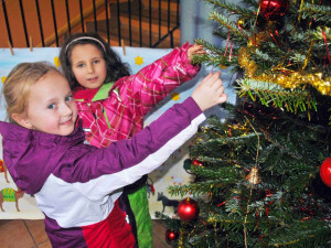 Globus myslí na nejmenší: liberecké školky ozdobil vánočními stromečky