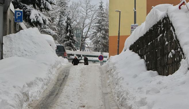 Sníh v Jablonci nad Nisou