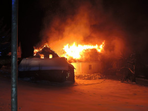 Požár v Dolní Sytové.