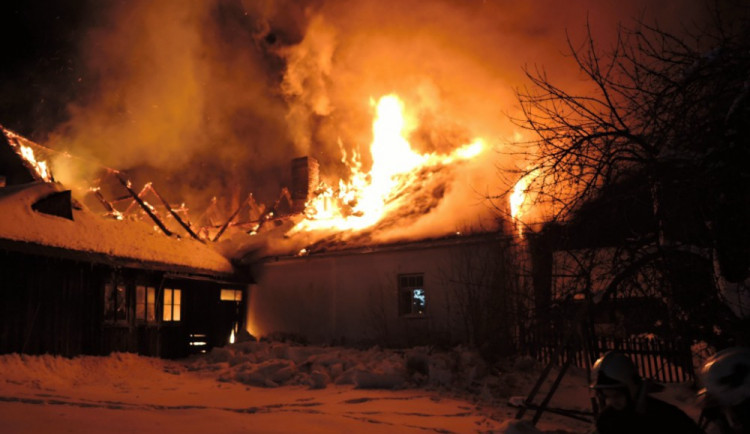 Požár v Dolní Sytové.