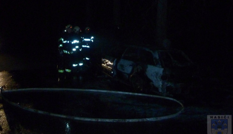 Nedaleko Kristýny hořelo osobní auto