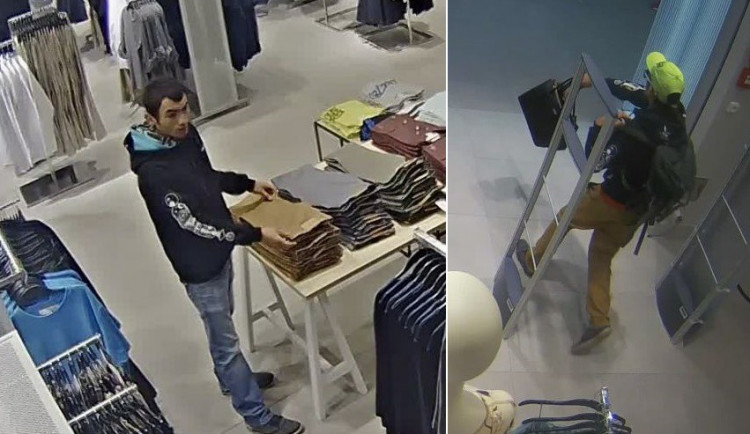 Zloděj na záběrech z kamery