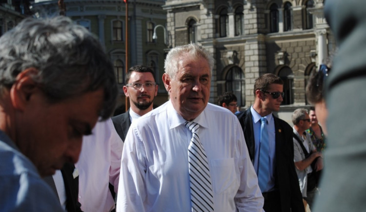 Miloš Zeman při návštěvě Liberce