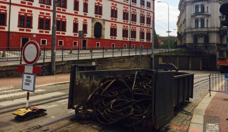 Uzavřená Rumunská ulice v Liberci