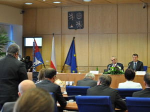 Miloš Zeman na krajském úřadě