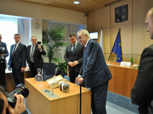 Miloš Zeman na krajském úřadě