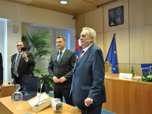 Miloš Zeman na krajském úřadě