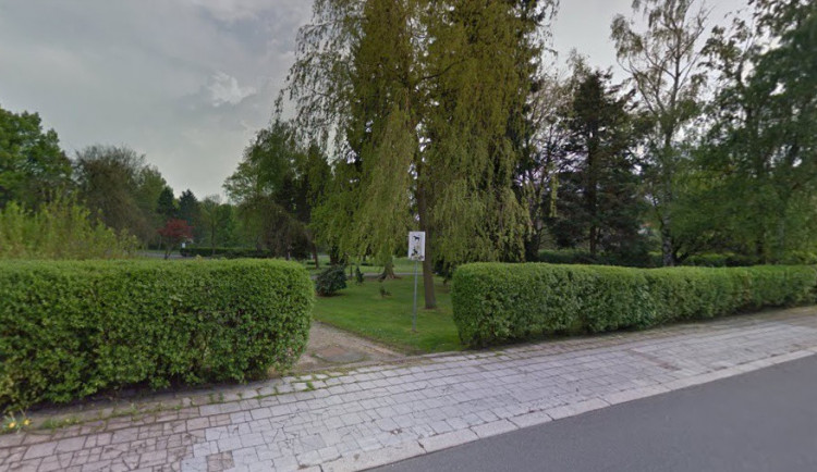 Park v Přemyslově ulici.