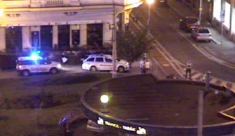 Záběr z kamery strážníků.