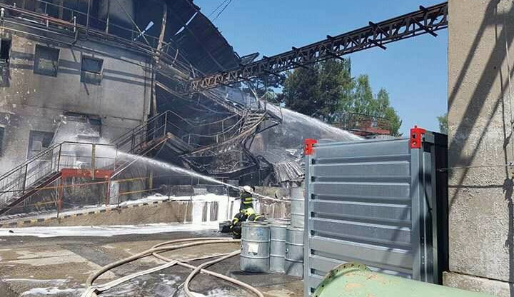 Požár v Severochemě.