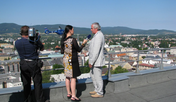 Vladimír Hadač při rozhovoru.