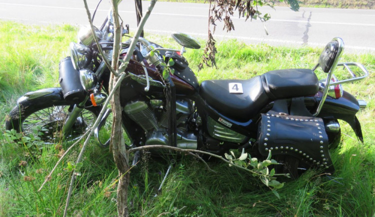 Nehoda motorky.