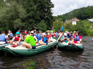 Karatistický oddíl Gryf na raftech