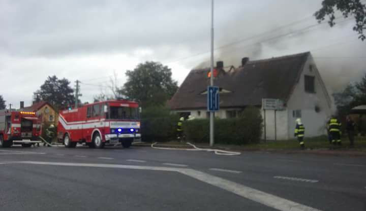 Požár v Habarticích.