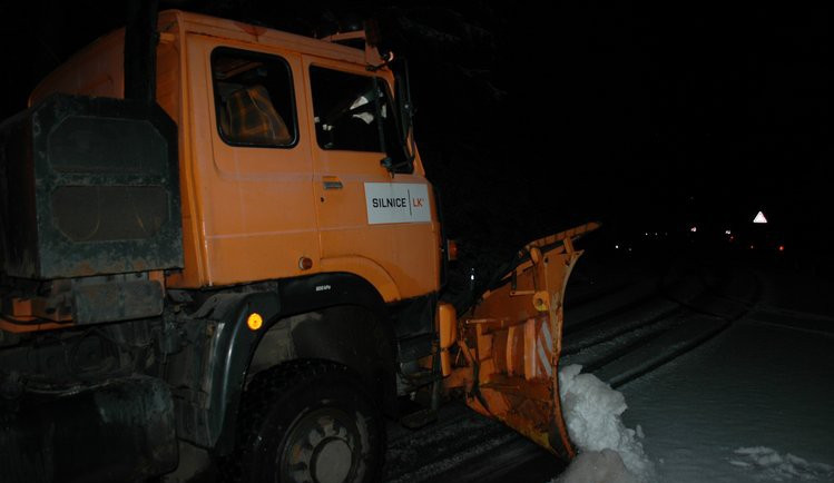 První výjezd zimní údržby.