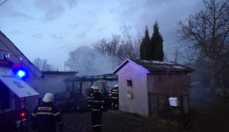 Požár v Habarticích.