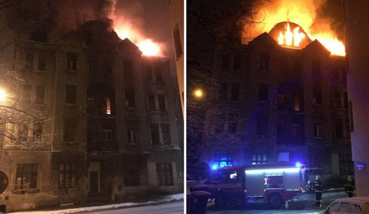 Požár v Chrastavské ulici.