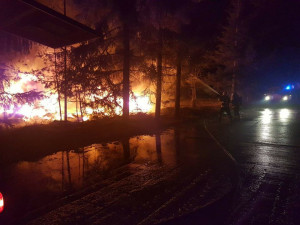 Požár na hradčanském letišti