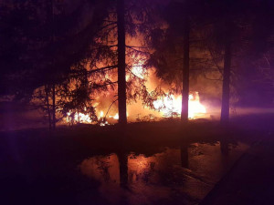 Požár na hradčanském letišti