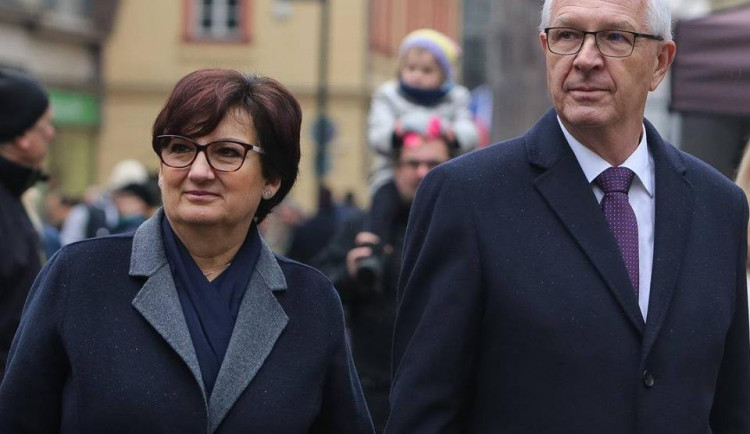 Eva Drahošová se svým manželem.