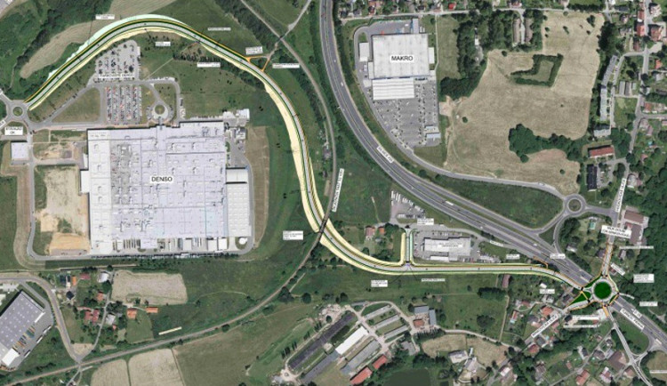 Napojení průmyslové zóny Jih.