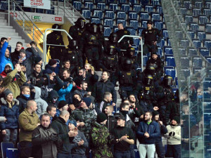 Cvičný zásah v aréně.