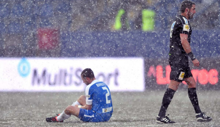 První jarní výhra Slovanu. Ve sněhové vánici si poradil s Mladou Boleslaví.