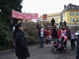 demonstranti v Liberci.