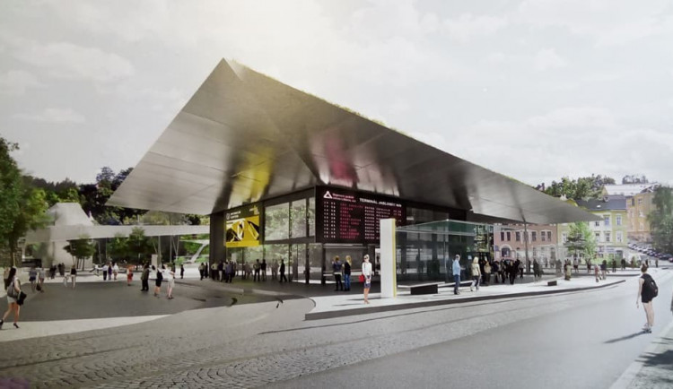 Nový terminál v Jablonci bude ze skla se zelenou střechou
