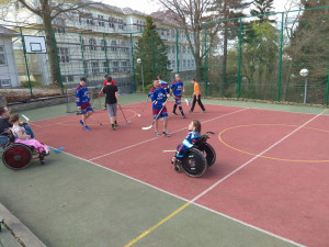 Benefiční zápas v Jedličkově ústavu.